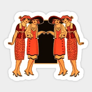 shy 20s girls Sticker